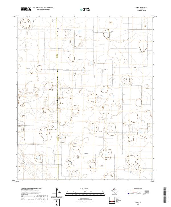 US Topo 7.5-minute map for Corry TX