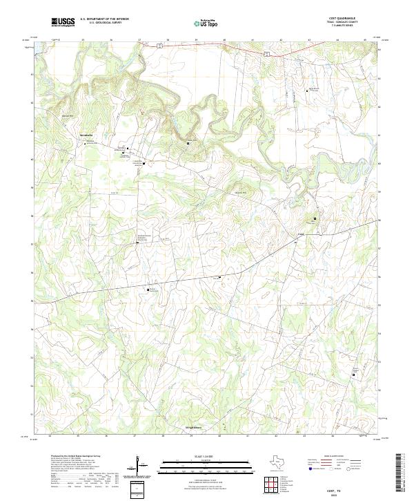 US Topo 7.5-minute map for Cost TX