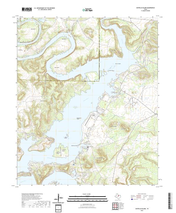 US Topo 7.5-minute map for Costello Island TX