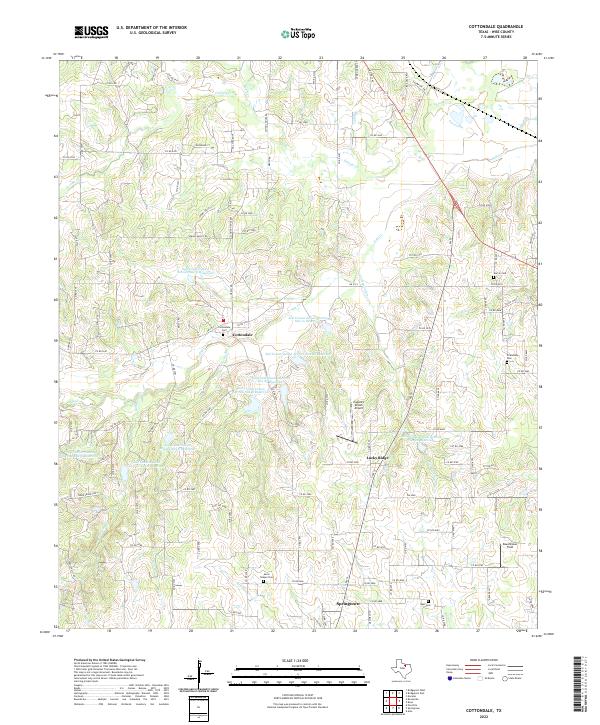 US Topo 7.5-minute map for Cottondale TX