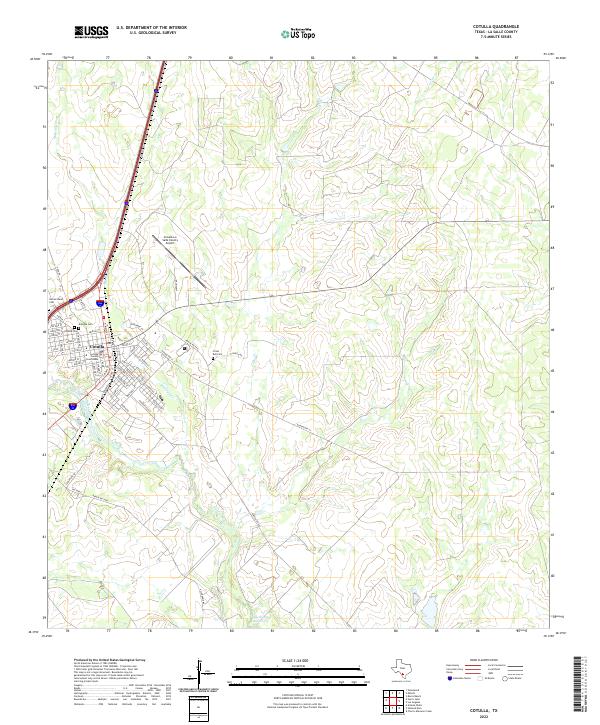 US Topo 7.5-minute map for Cotulla TX