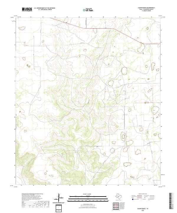 US Topo 7.5-minute map for Coupe Ranch TX