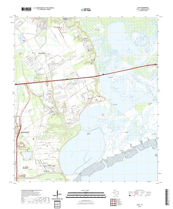 US Topo 7.5-minute map for Cove TX