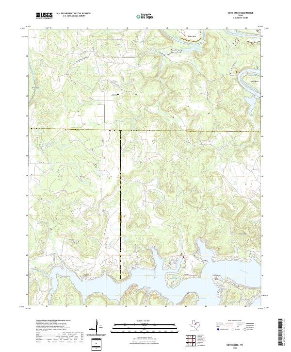 US Topo 7.5-minute map for Cove Creek TX
