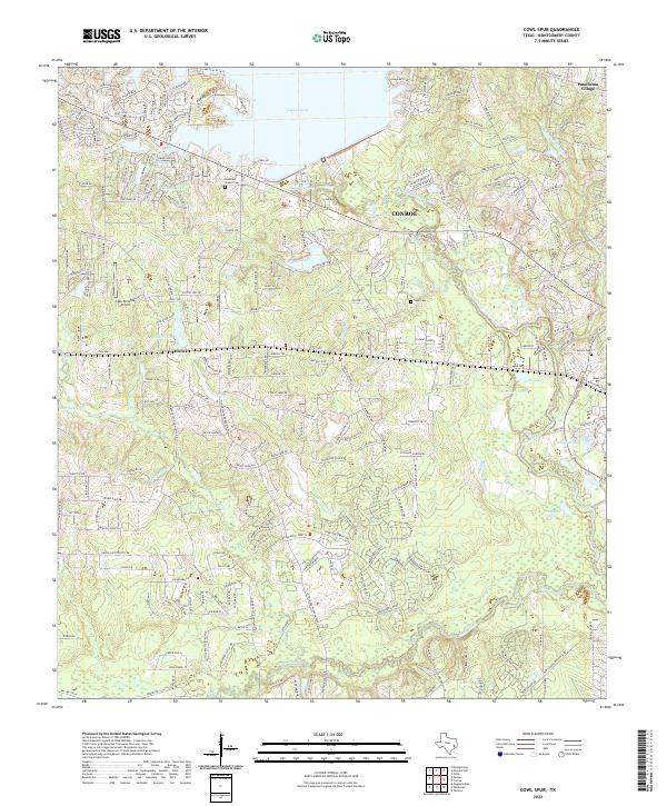 US Topo 7.5-minute map for Cowl Spur TX