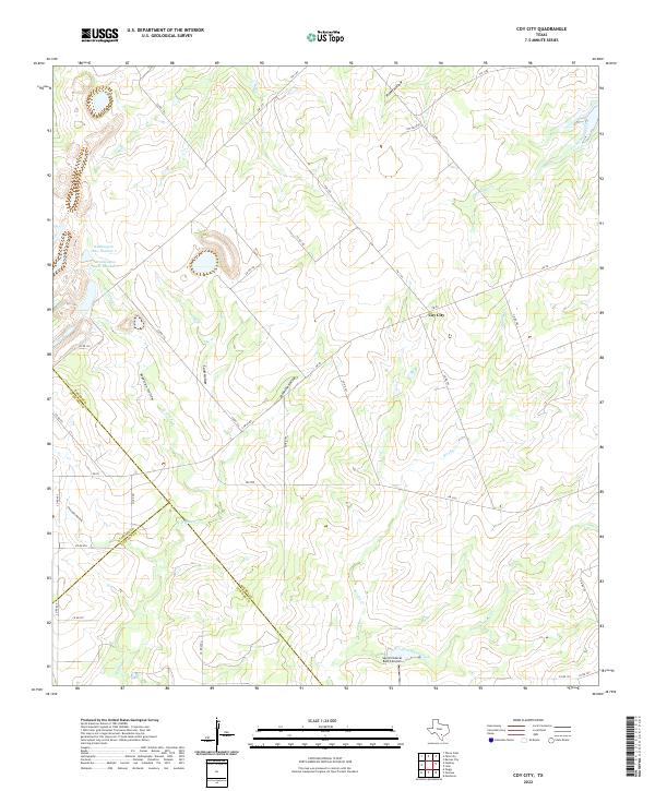 US Topo 7.5-minute map for Coy City TX