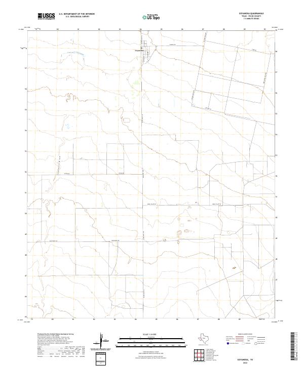 US Topo 7.5-minute map for Coyanosa TX