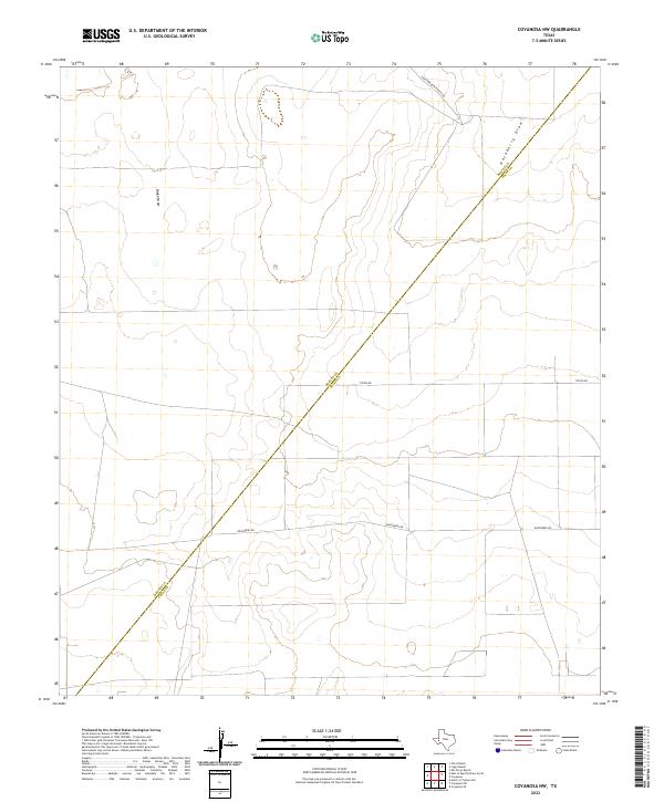 US Topo 7.5-minute map for Coyanosa NW TX
