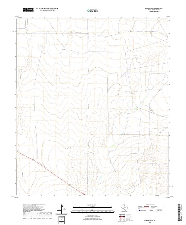 US Topo 7.5-minute map for Coyanosa SE TX