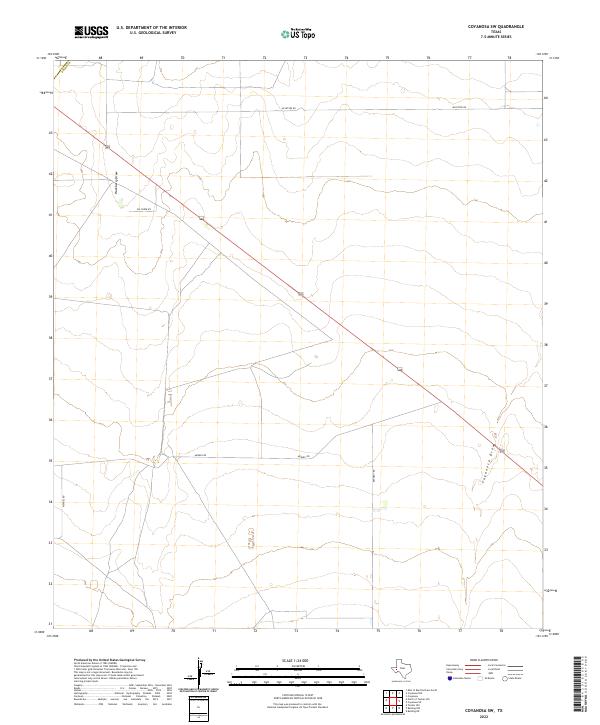 US Topo 7.5-minute map for Coyanosa SW TX