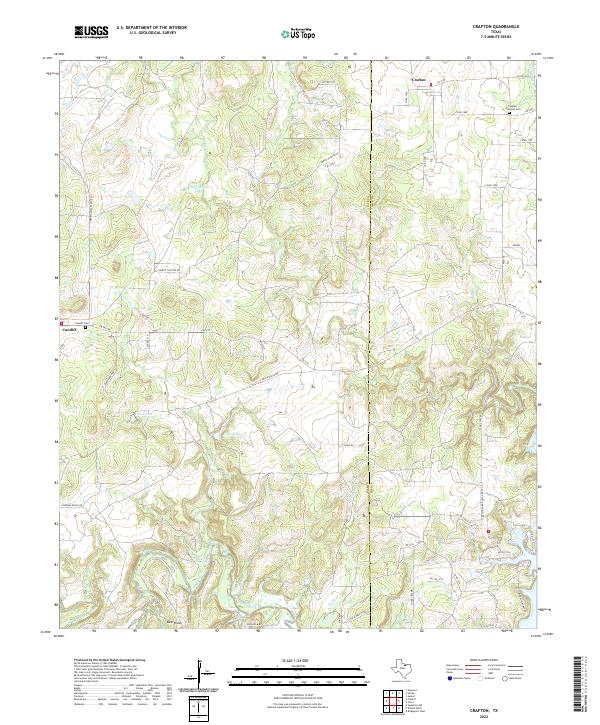 US Topo 7.5-minute map for Crafton TX