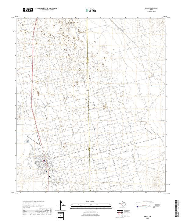 US Topo 7.5-minute map for Crane TX