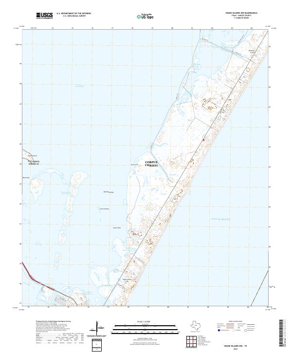 US Topo 7.5-minute map for Crane Islands NW TX