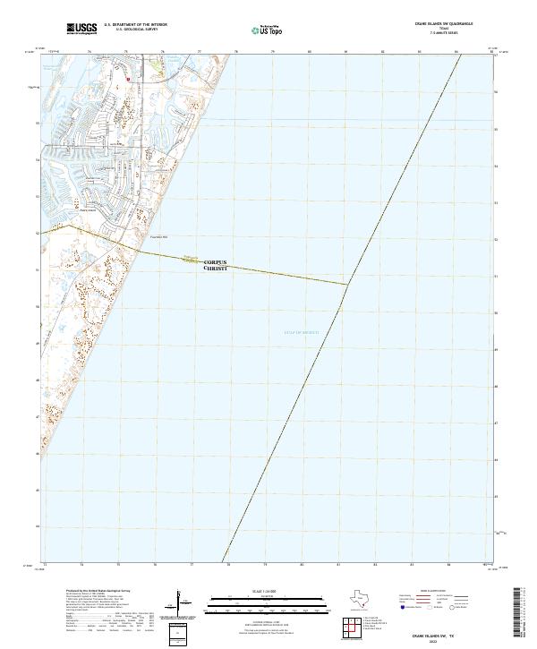 US Topo 7.5-minute map for Crane Islands SW TX