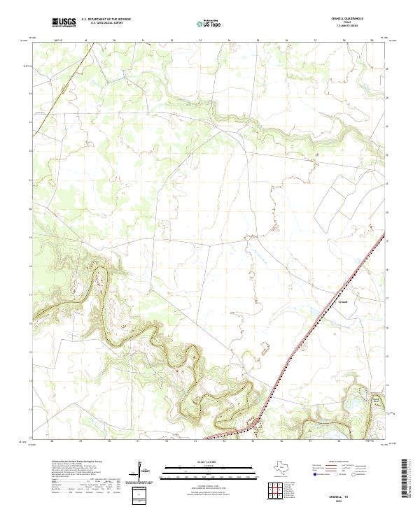 US Topo 7.5-minute map for Cranell TX