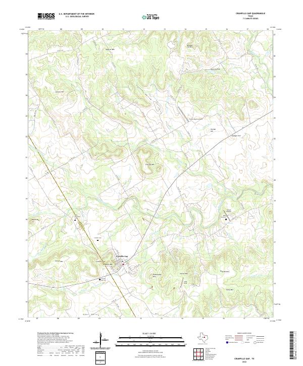 US Topo 7.5-minute map for Cranfills Gap TX