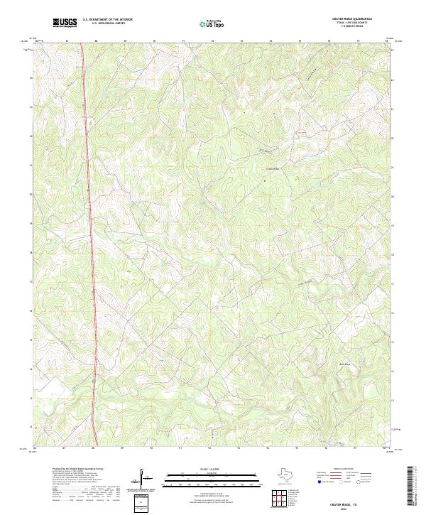 US Topo 7.5-minute map for Crater Ridge TX