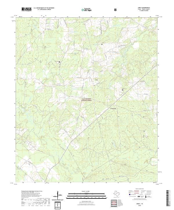 US Topo 7.5-minute map for Crecy TX