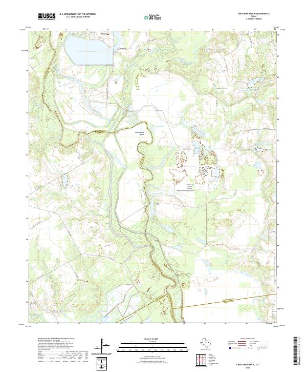 US Topo 7.5-minute map for Creslenn Ranch TX
