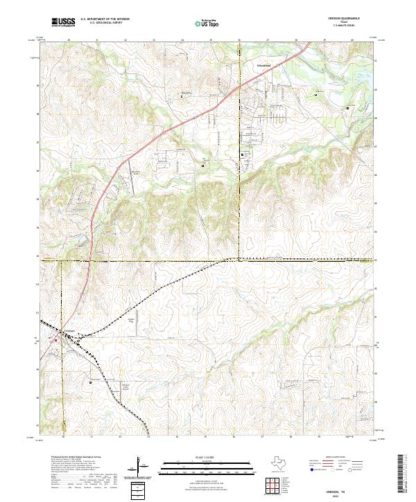 US Topo 7.5-minute map for Cresson TX