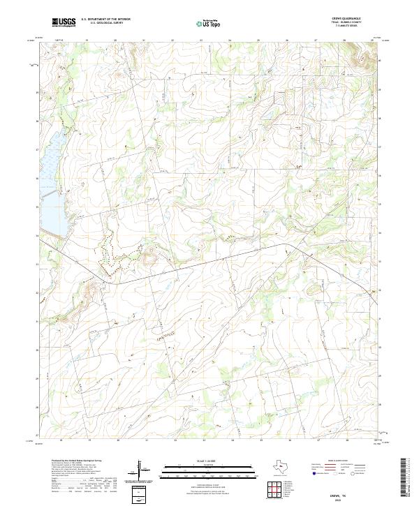 US Topo 7.5-minute map for Crews TX