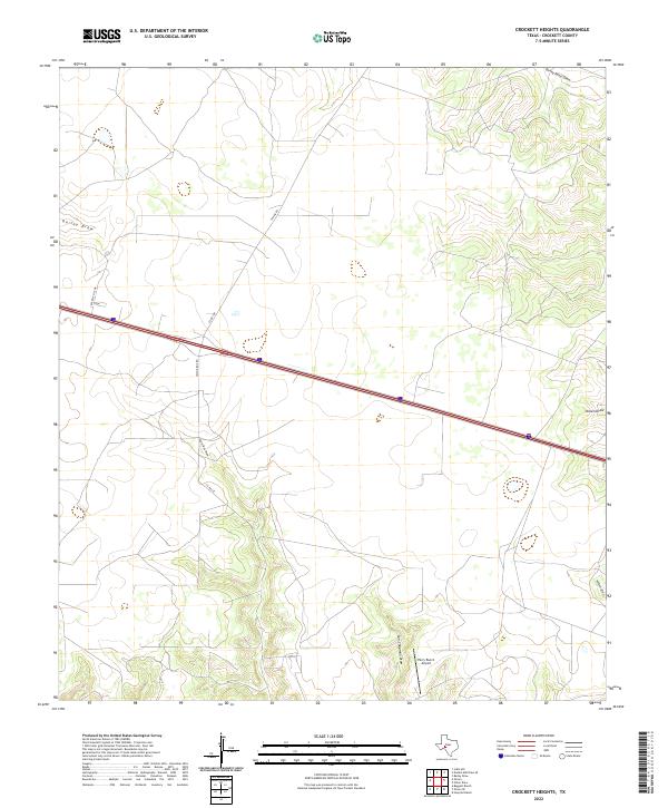 US Topo 7.5-minute map for Crockett Heights TX