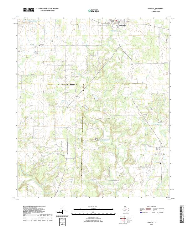 US Topo 7.5-minute map for Cross Cut TX