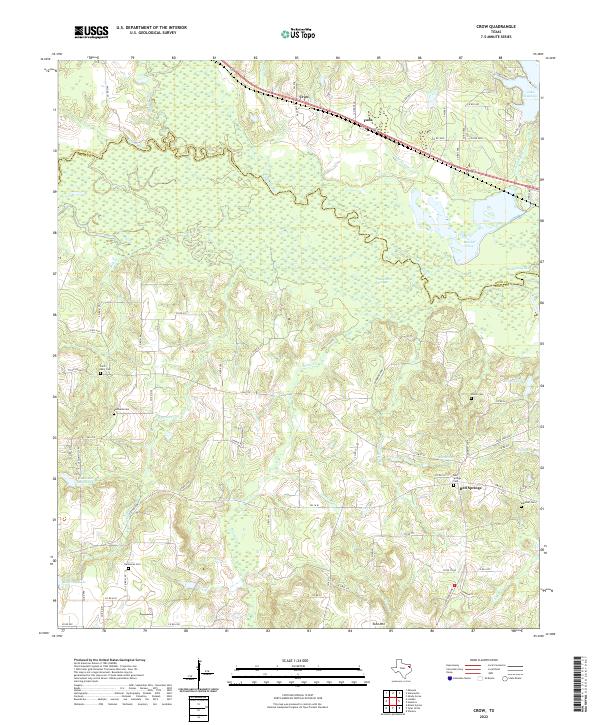 US Topo 7.5-minute map for Crow TX