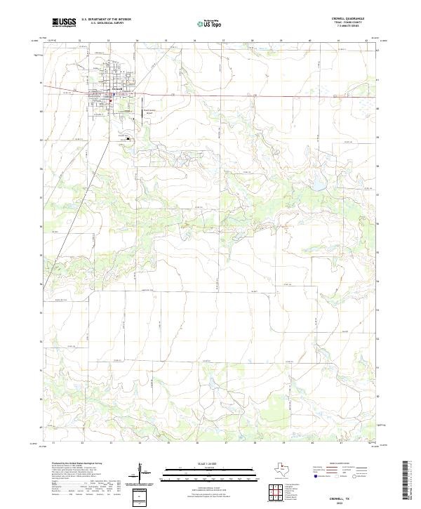 US Topo 7.5-minute map for Crowell TX
