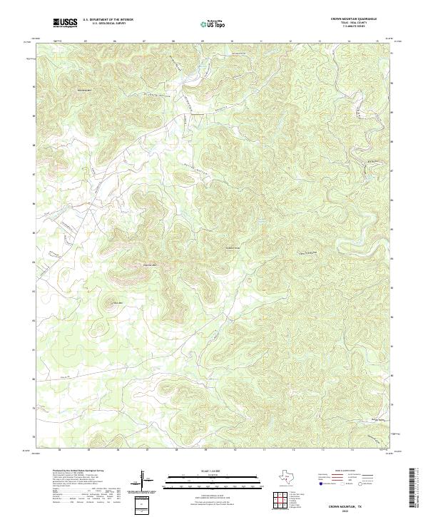 US Topo 7.5-minute map for Crown Mountain TX