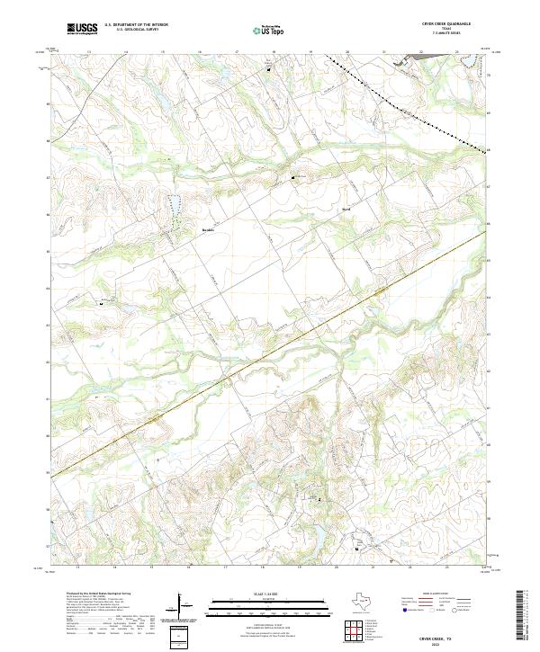 US Topo 7.5-minute map for Cryer Creek TX