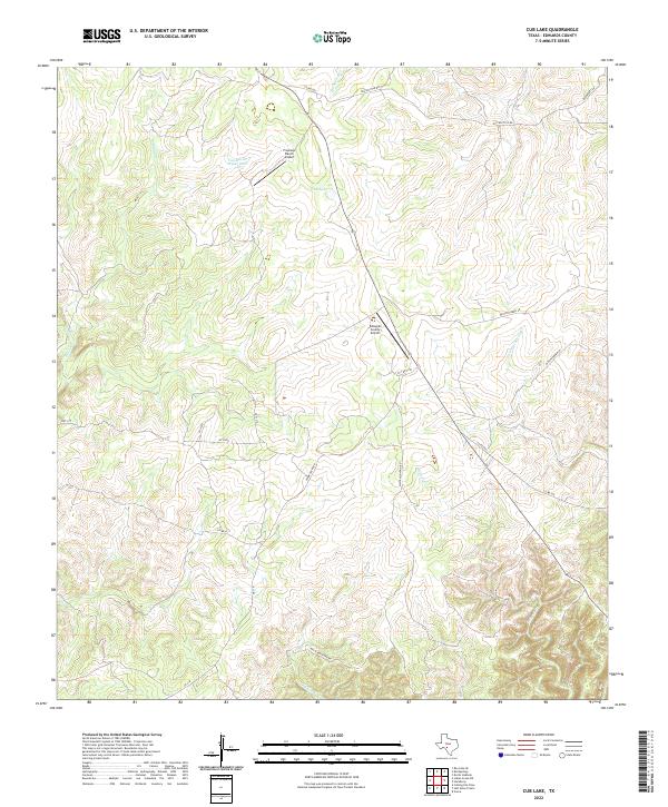 US Topo 7.5-minute map for Cub Lake TX