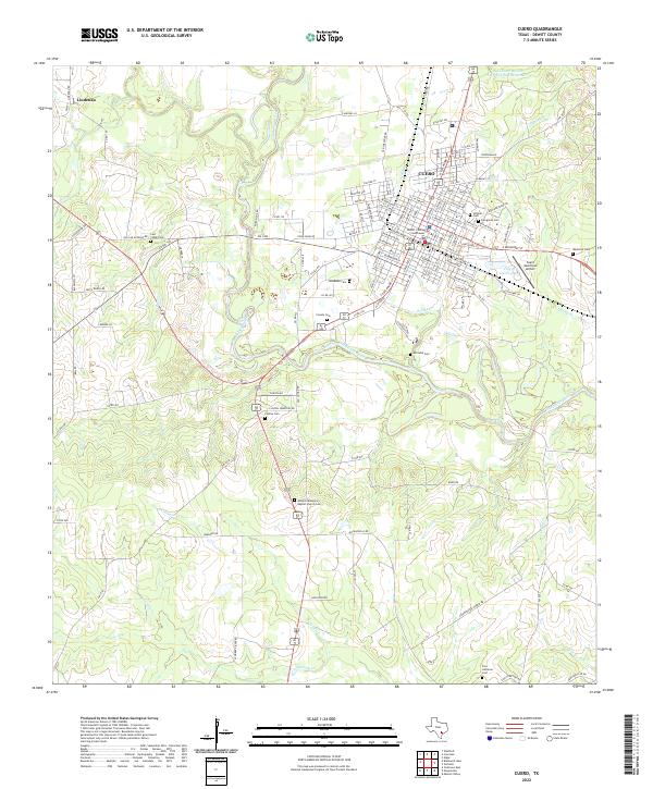US Topo 7.5-minute map for Cuero TX