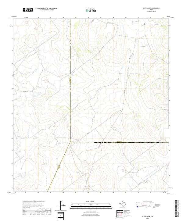 US Topo 7.5-minute map for Cuevitas SW TX