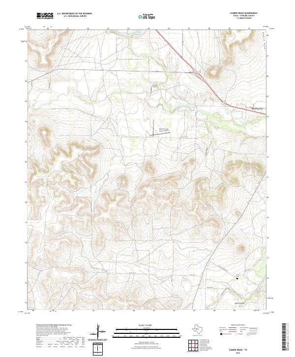 US Topo 7.5-minute map for Cumbie Draw TX