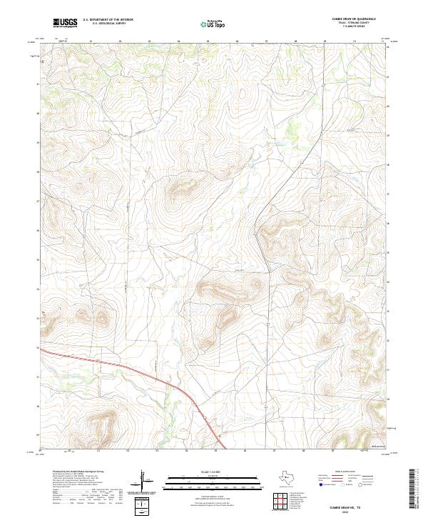 US Topo 7.5-minute map for Cumbie Draw NE TX