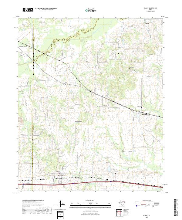 US Topo 7.5-minute map for Cumby TX