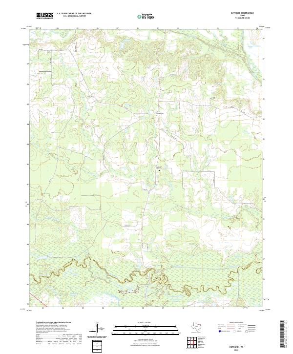 US Topo 7.5-minute map for Cuthand TX