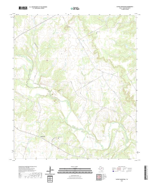 US Topo 7.5-minute map for Cutoff Mountain TX