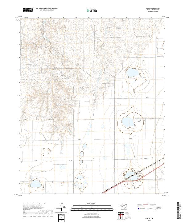 US Topo 7.5-minute map for Cuyler TX