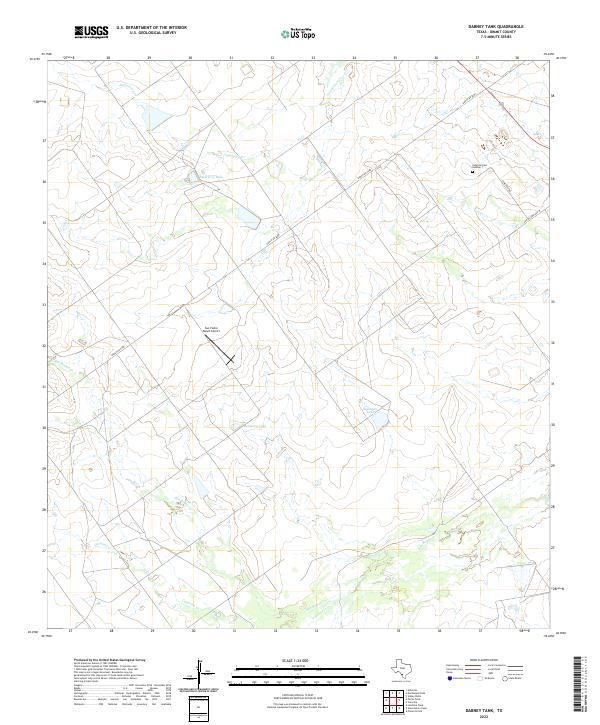 US Topo 7.5-minute map for Dabney Tank TX