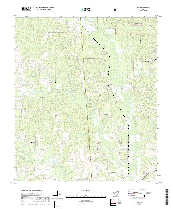 US Topo 7.5-minute map for Dacus TX