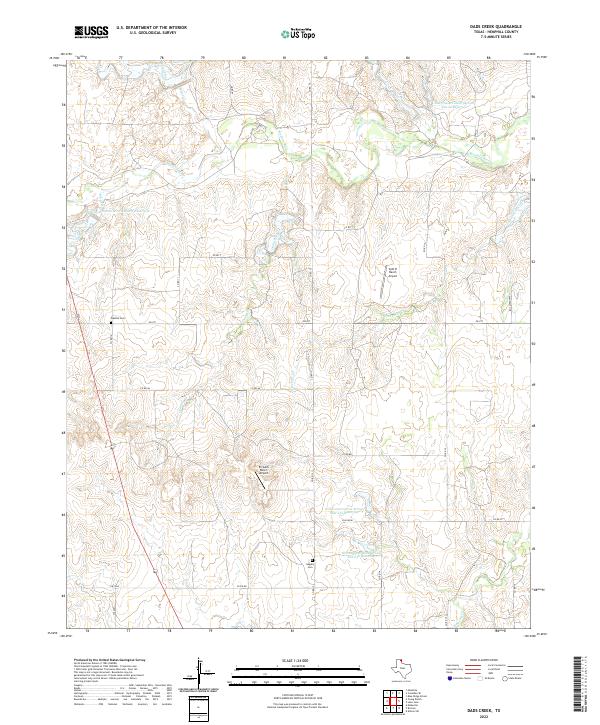 US Topo 7.5-minute map for Dads Creek TX