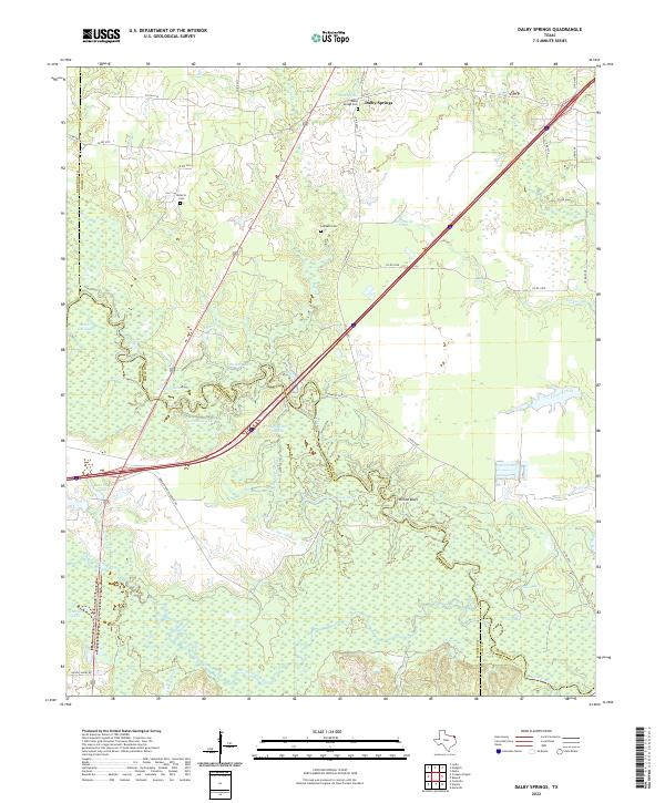US Topo 7.5-minute map for Dalby Springs TX