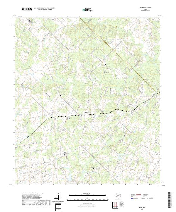US Topo 7.5-minute map for Dale TX