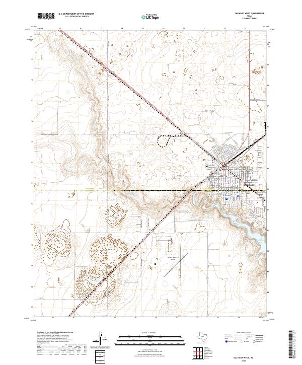 US Topo 7.5-minute map for Dalhart West TX