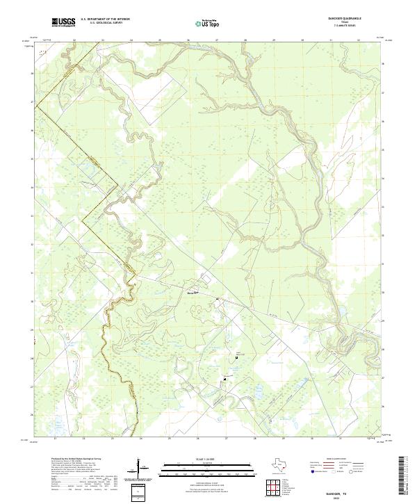 US Topo 7.5-minute map for Danciger TX