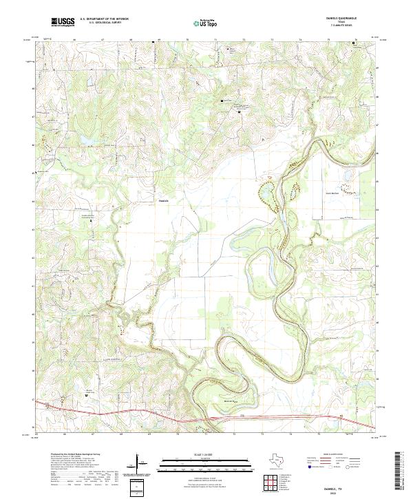 US Topo 7.5-minute map for Daniels TX