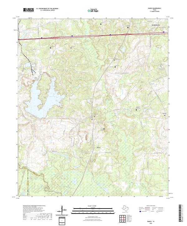 US Topo 7.5-minute map for Darco TX