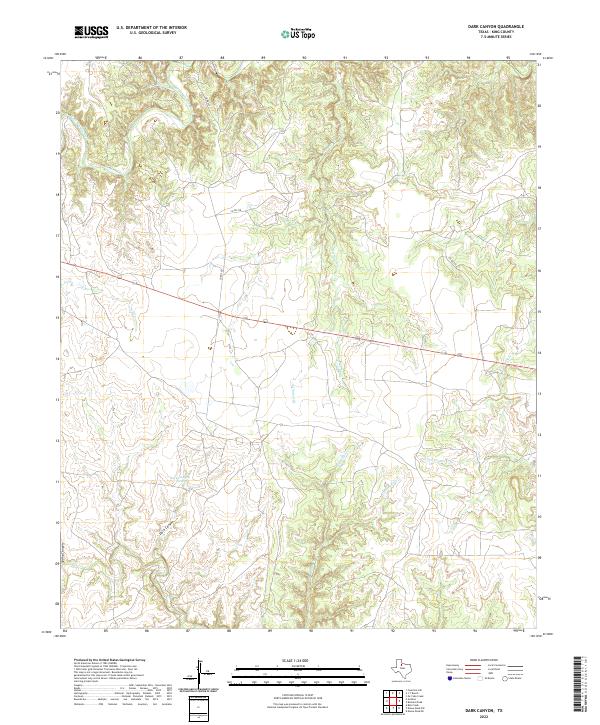 US Topo 7.5-minute map for Dark Canyon TX